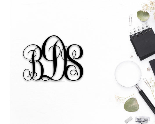 Personalized Initial Name Metal Sign, Metal Monogram Sign, Monogram Sign, Housewarming Gift, Custom Metal - wedding detail