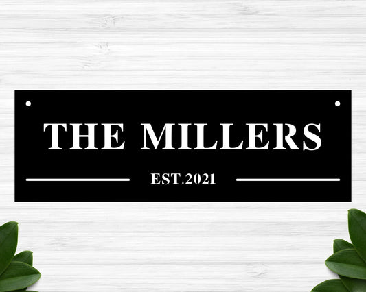 Personalized Established Date Sign Established Date Sign Est. Date Sign Est. Date Name Sign Name With Est. Date - 8 inches - metal sign