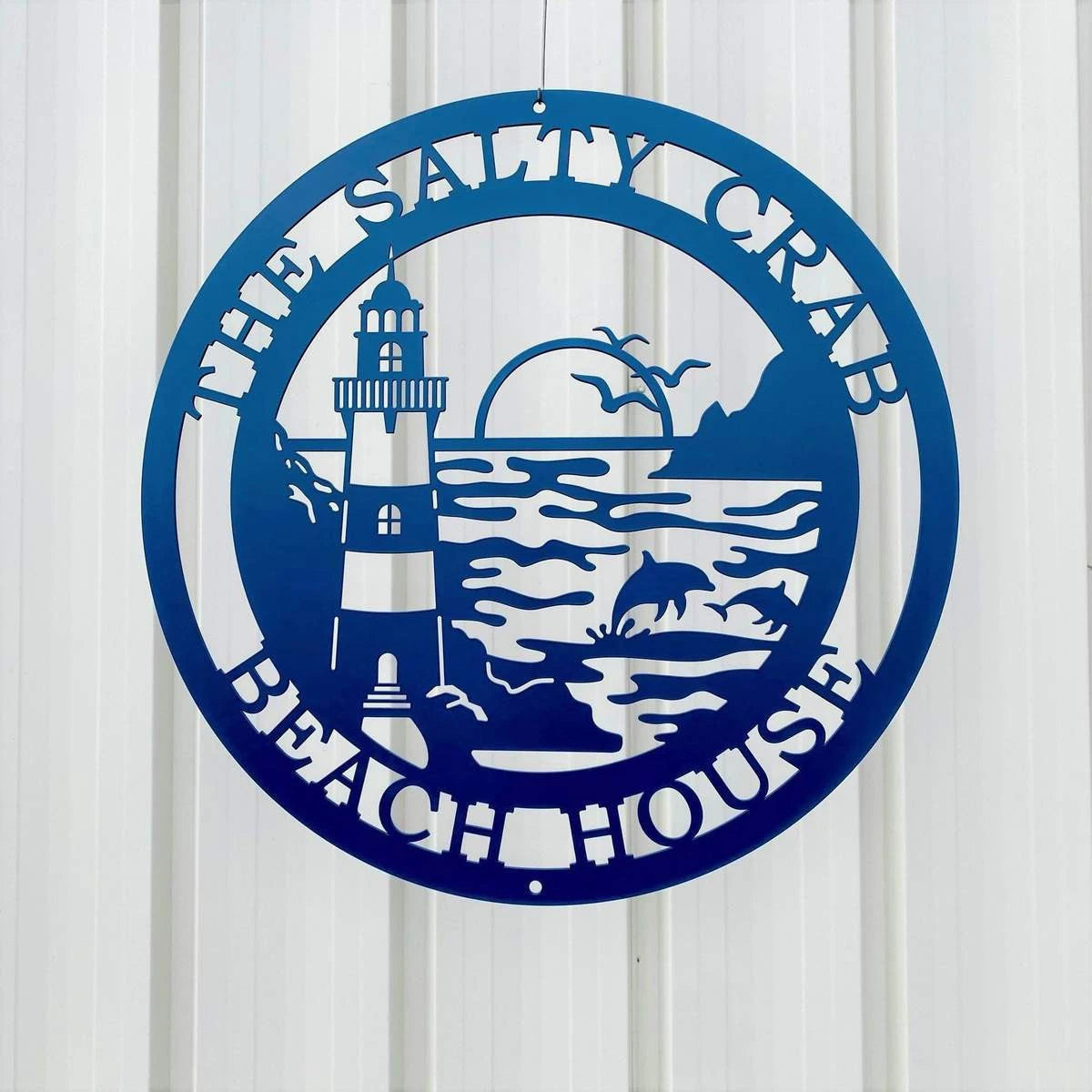 Lighthouse Personalized Metal Sign Cut Metal Sign Metal House Sign