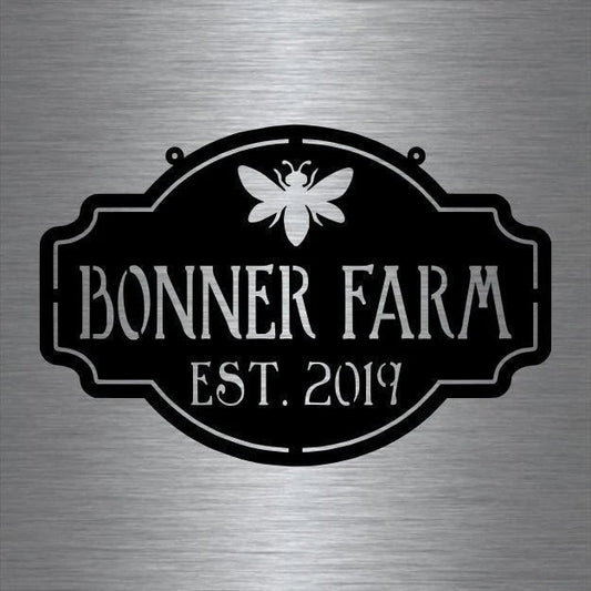 Personalized Bee Sign Personalized Family Name Metal Sign Housewarming Gift Wedding Gift Personalized - wedding detail