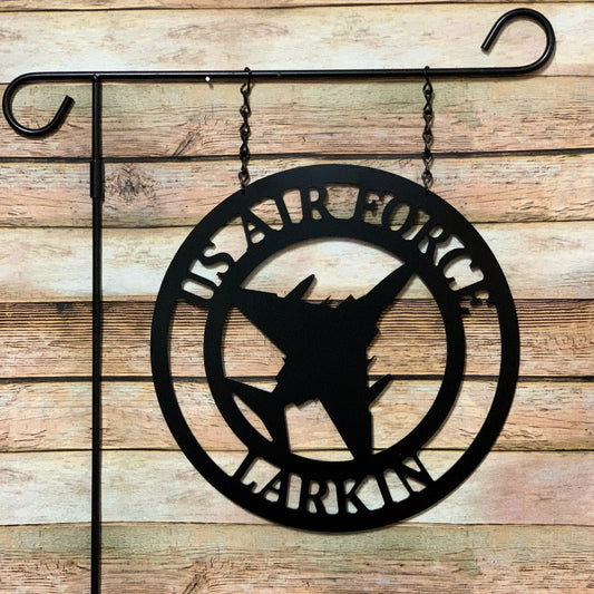 Military Family Us Air Force Personalized Family Garden, Yard Decor, Custom Name Or Address Sign, Proud - metal sign