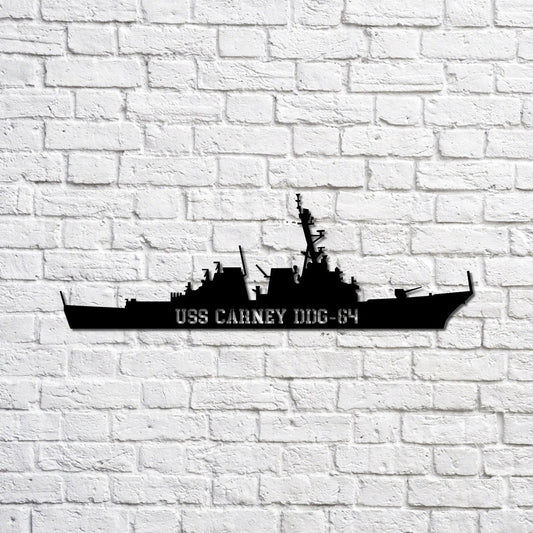 Uss Carney Ddg84 Navy Ship Metal Sign, Memory Wall Metal Sign Gift For Navy Veteran, Navy Ships - metal sign