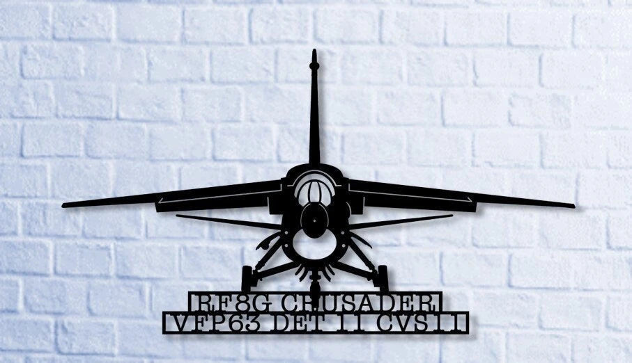 Rf8g Crusader Vfp63 Det 11 Military Fighter Aircraft Metal Sign Cut Metal Sign Wall Decor