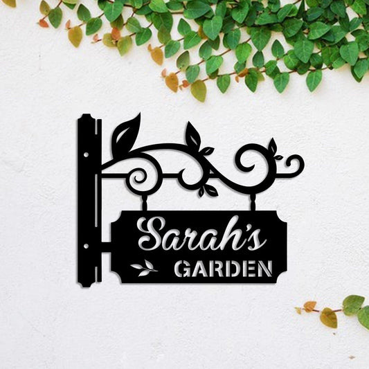 Metal Garden Sign, Custom Garden Stake, Decor, Wedding, Anniversary Art Gift For Her, Gardening Lovers - wedding detail