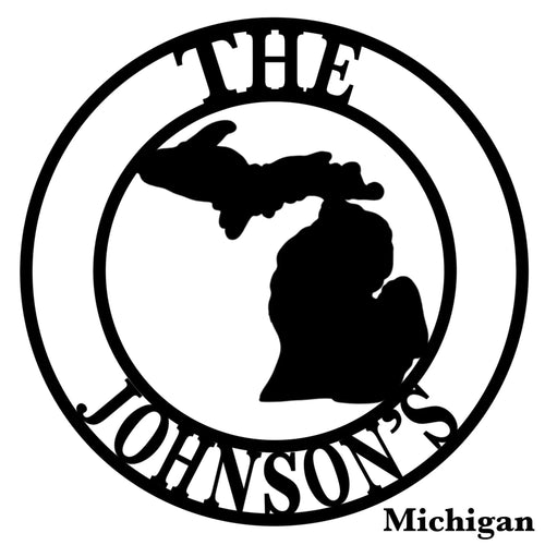 Michigan State Monogram Cut Metal Sign, Wall Decor Metal Sign, Home Decor Metal Art Laser Cut Metal Signs Custom Gift Ideas