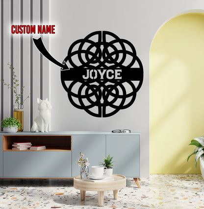 Celtic Knot Monogram Sign, Custom Celtic Name, Irish Wedding Gift, Celtic Housewarming Gift, Celtic Wedding Gift Laser Cut Metal Signs Custom Gift Ideas