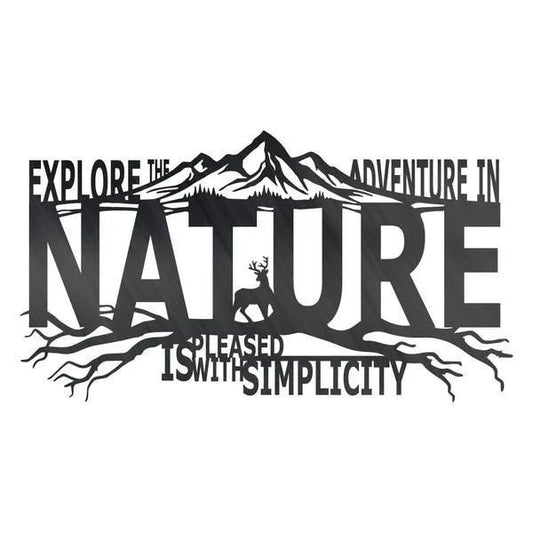 Explore The Adventure In Nature Customized Metal Signs, Custom Metal Sign, Custom Signs, Metal Sign - metal sign