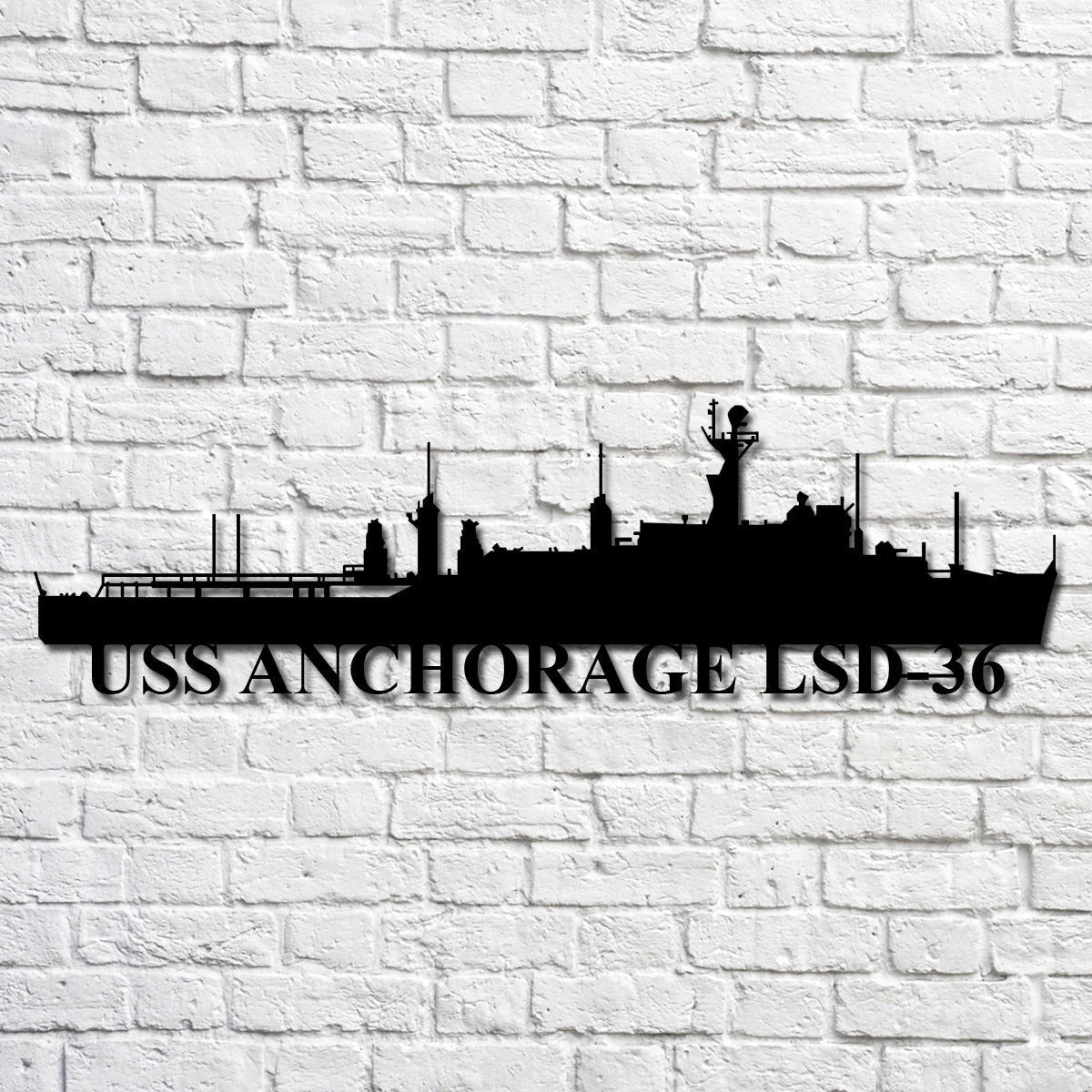 Uss Anchorage Lsd36 Navy Ship Metal Art, Custom Us Navy Ship Cut Metal Sign, Gift For Navy Veteran, Navy Ships Silhouette Metal Art, Navy Home Decor Laser Cut Metal Signs Custom Gift Ideas