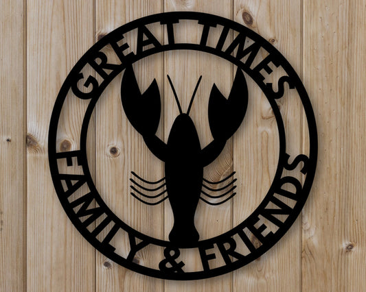 Crawfish Sign Outdoor Sign Crawfish Boil Sign Outdoor Kitchen Metal Signs Personalized Boil Sign Crawfish Boil Party Decor Cajun Party - 8 inches - metal sign