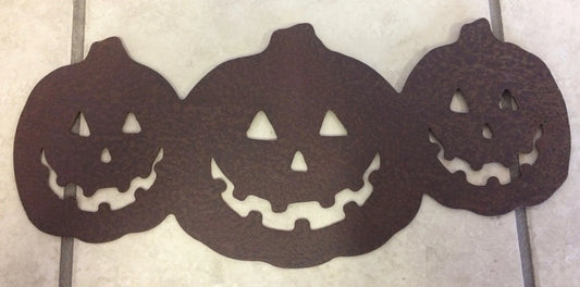 Stacked Pumpkins 7 Metal Sign Cut Metal Sign Wall Metal Sign - 8 inches - metal sign