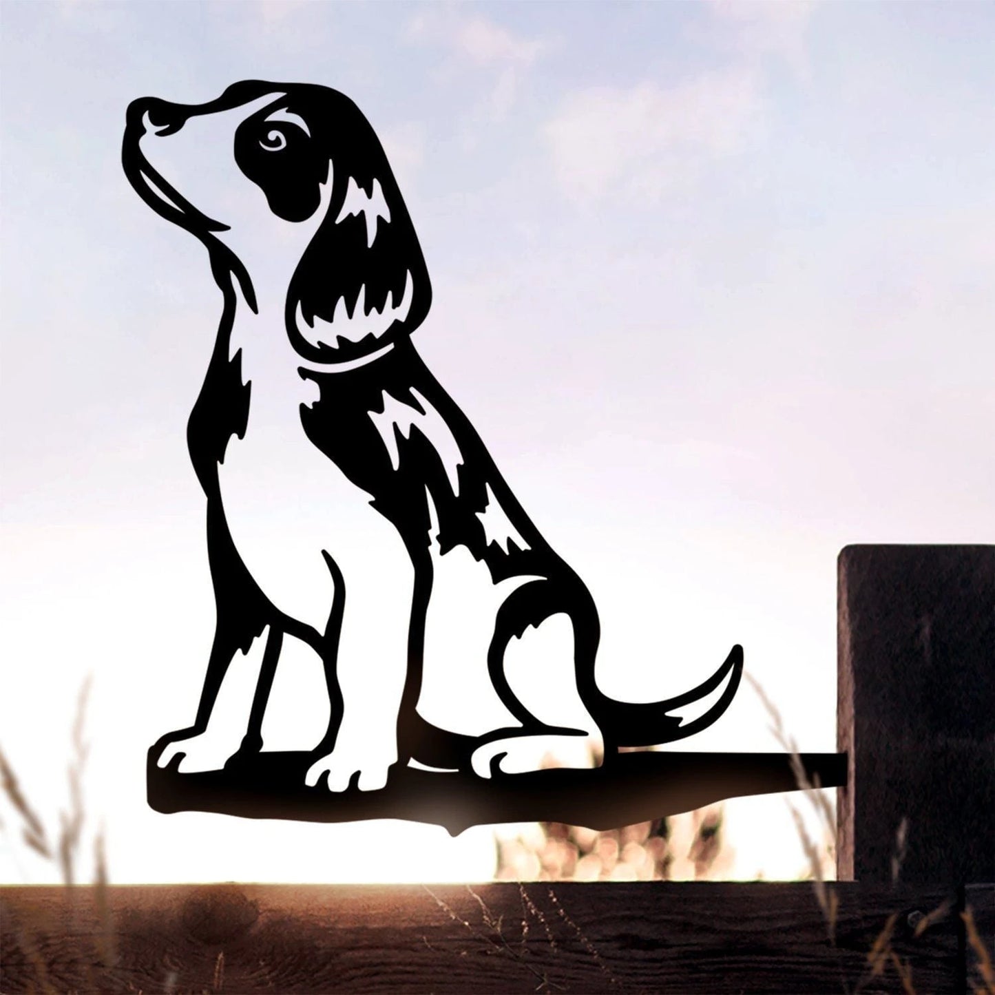 Beagle Puppy Love Metal Art Garden Signs Cut Metal Sign Metal House Sign