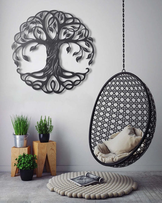 Tree Of Life for Nature Lovers, Decor Wall Art Cut Metal Sign, Metal Art Gift Ideas Laser Cut Metal Signs Custom Gift Ideas - 8 inches - metal sign
