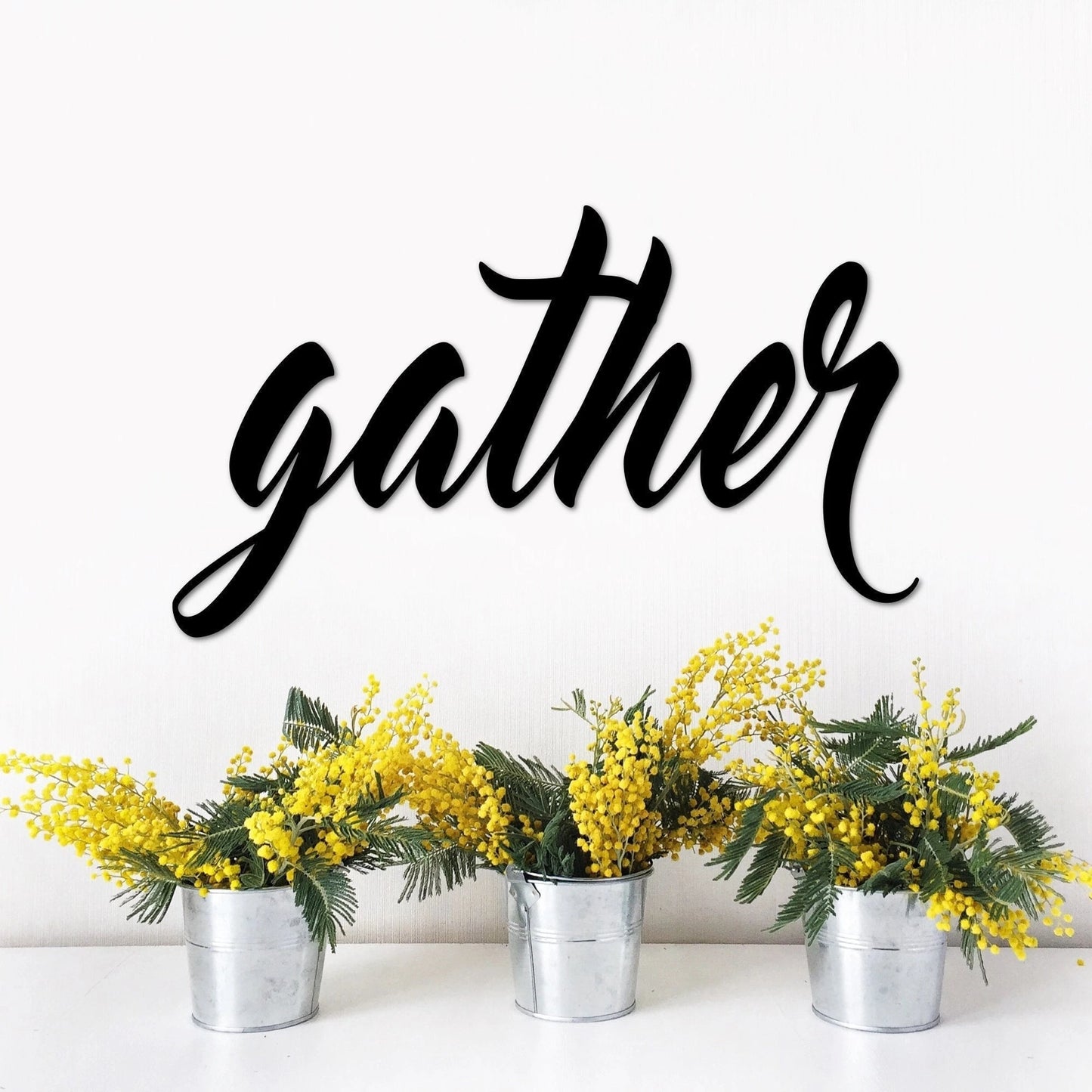Gather Metal Sign Wall Decor Script Gather Cutout Sign Dining Room Sign Family Sign Gather In Metal Letters Kitchen Table Sign