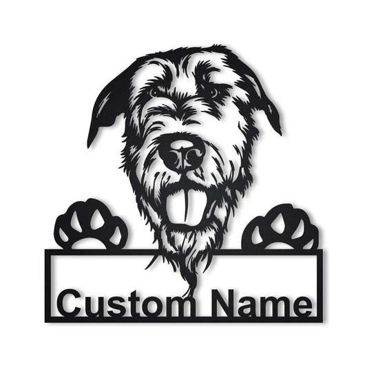 Personalized Irish Wolfhound Dog Metal Sign Art, Custom Irish Wolfhound Dog Metal Sign, Birthday Gift - metal sign