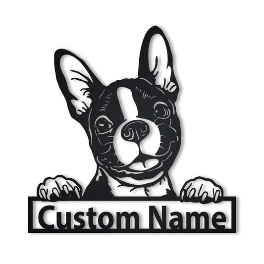 Personalized Boston Terrier Dog Metal Sign Art, Custom Boston Terrier Dog Metal Sign, Boston Terrier Dog - metal sign