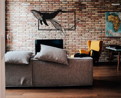 Humpback Whale Metal Wall Sign Metal Wall Decor Housewarming Gift Metal Wall Hanging