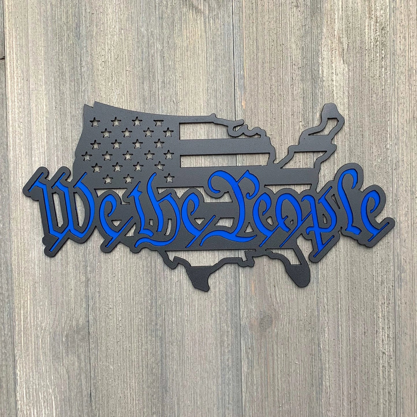 We The People Usa Metal Sign Cutout Cut Metal Sign Wall Metal Art