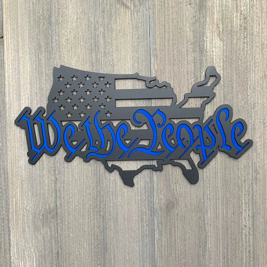 We The People Usa Metal Sign Cutout Cut Metal Sign Wall Metal Art