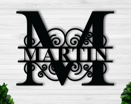 Personalized Family Name Metal Sign Metal Name Sign Metal Sign For Home Metal Signs With Last Names Front Porch Sign - 8 inches - metal sign