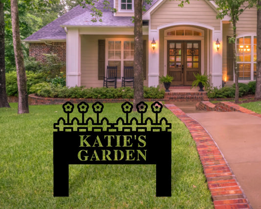 Custom Garden Metal Sign, Personalized Garden Yard Sign, Outdoor Garden Decor, Mother's Day Gift, Gift - metal sign