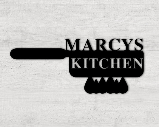 Custom Kitchen Sign, Kitchen Metal Sign, Personalized Kitchen Sign, Mamas Kitchen, Mother's Day Gift - metal sign