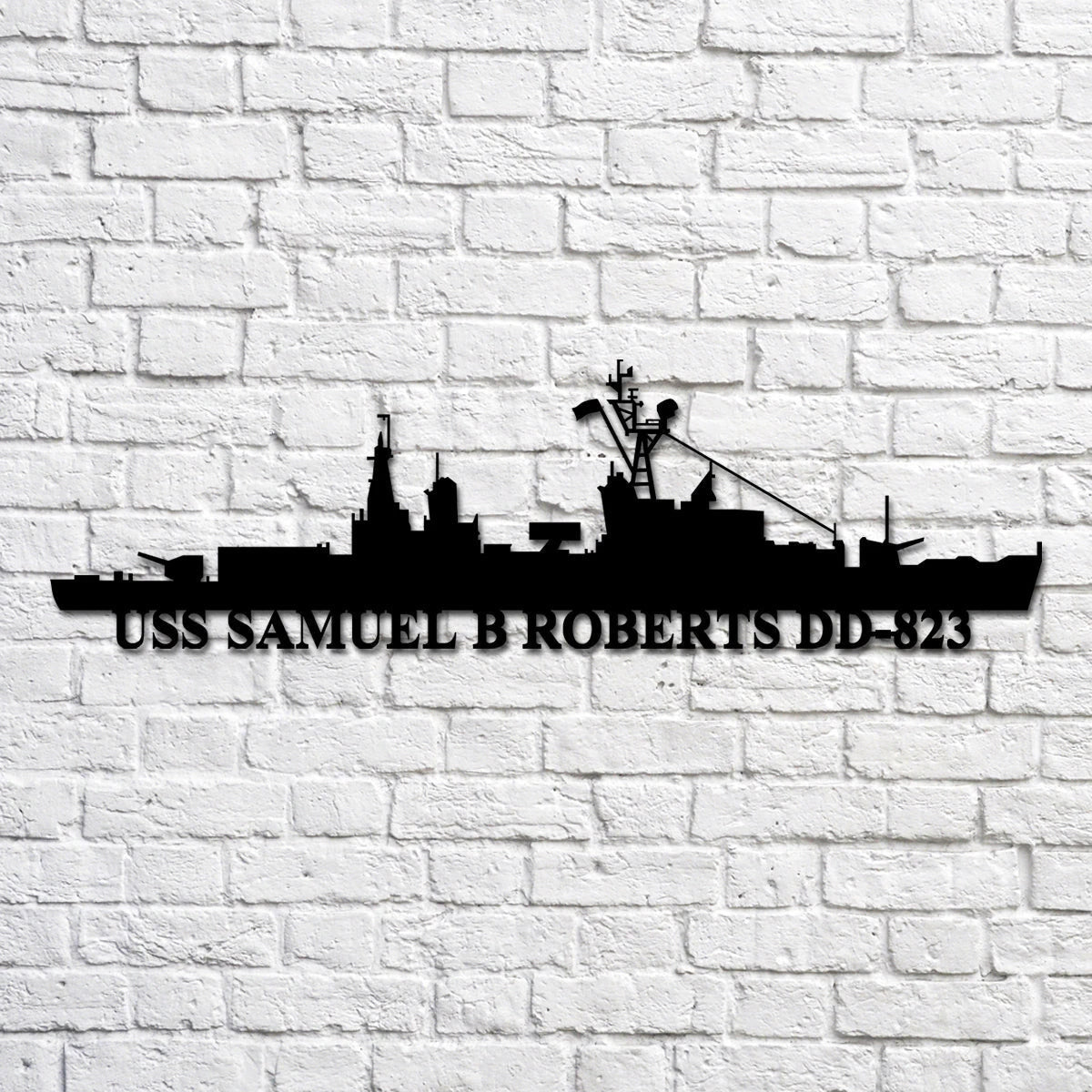 Us Samuel B Roberts Dd823 Navy Ship Metal Art, Custom Us Navy Ship Cut Metal Sign, Gift For Navy Veteran, Navy Ships Silhouette Metal Art, Navy Home Decor Laser Cut Metal Signs Custom Gift Ideas