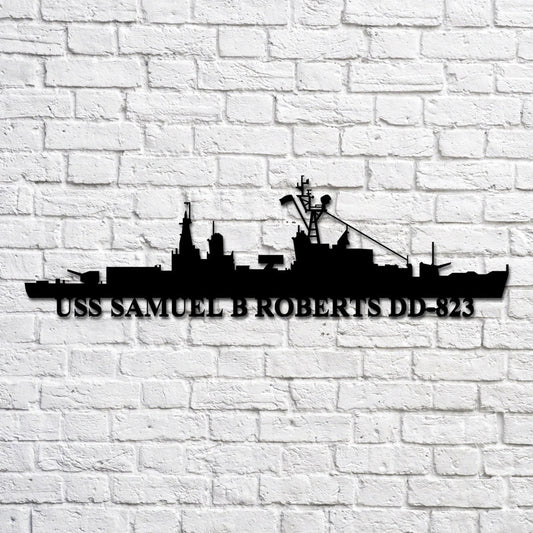 Us Samuel B Roberts Dd823 Navy Ship Metal Art, Custom Us Navy Ship Cut Metal Sign, Gift For Navy Veteran - wedding detail