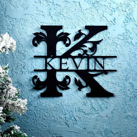 Custom Monogram,last Name Monogram,split Monogram,metal Monogram Sign,custom Monogram Sign,metal Split - metal sign