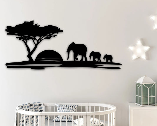 Safari Nursery Print Custom Metal Safari Nursery Sign Nursery Decor Nursery Baby Animal Sign For Nursery Animal Decor Nursery - 8 inches - metal sign