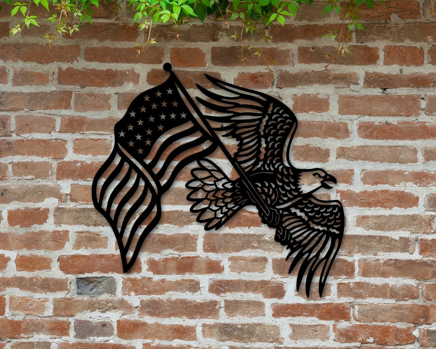 Metal Eagle American Flag Sign Eagle Sign American Flag Sign Metal Flag Patriotic Decor Eagle Bird Sign Veterans Gift Veterans Day