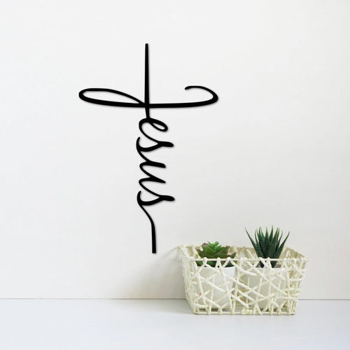 Jesus Cross Metal Sign Cross Wall Decor Religious Art Faith Gift Bible And Scripture Sign Jesus Word Art Jesus Word In Cross