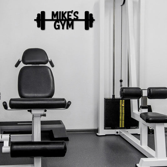 Personalized Gym Sign, Custom Name Metal Sign, Gym Decor For Home Gym, Signs For Workout Room, Gift For - metal sign