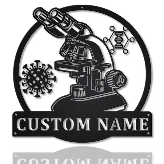 Personalized Teacher Scientist Metal Sign Art, Custom Teacher Scientist Monogram Metal Sign, Teacher - metal sign