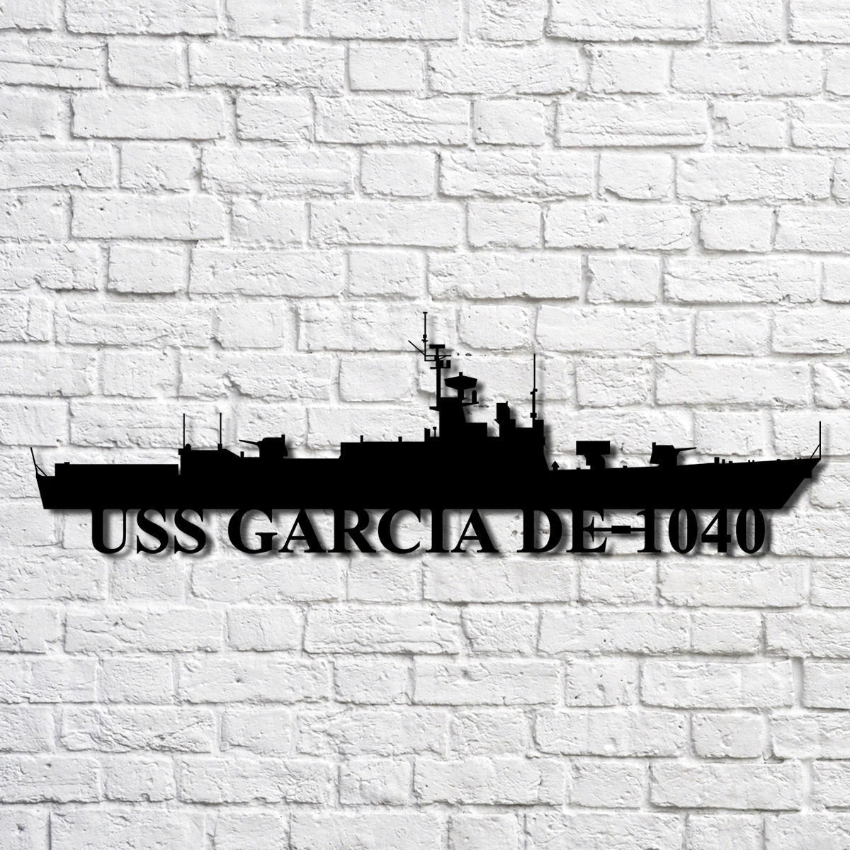 Uss Garcia De1040 Navy Ship Metal Art, Custom Us Navy Ship Cut Metal Sign, Gift For Navy Veteran, Navy Ships Silhouette Metal Art, Navy Home Decor Laser Cut Metal Signs Custom Gift Ideas
