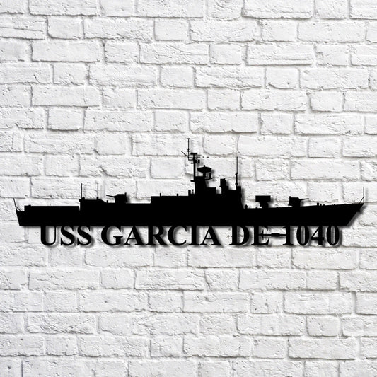 Uss Garcia De1040 Navy Ship Metal Art, Custom Us Navy Ship Cut Metal Sign, Gift For Navy Veteran, Navy - metal sign