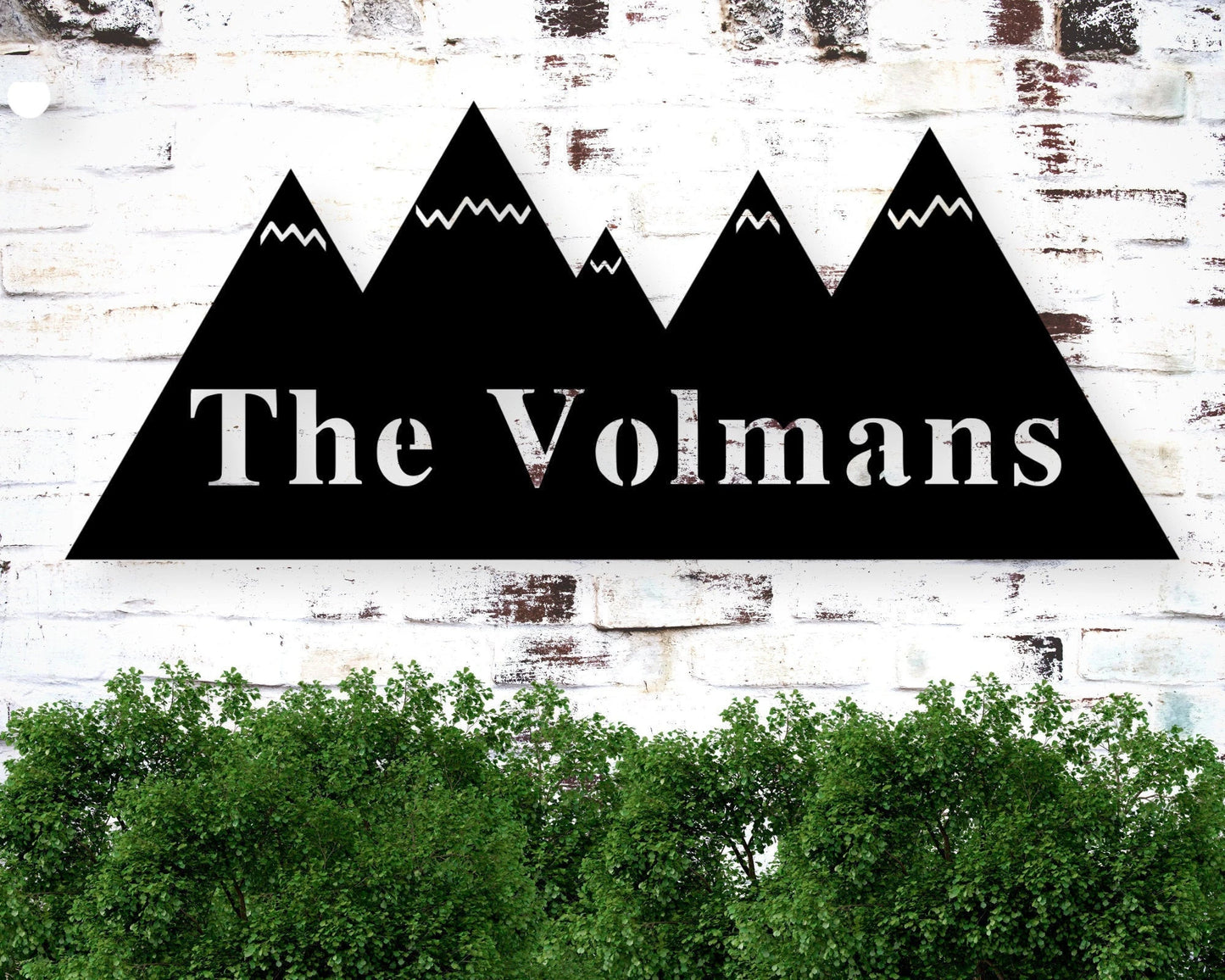 Mountains Mountains Scandinavian Decor Idea Gift Custom Metal Sign Mountain Rangepersonalized