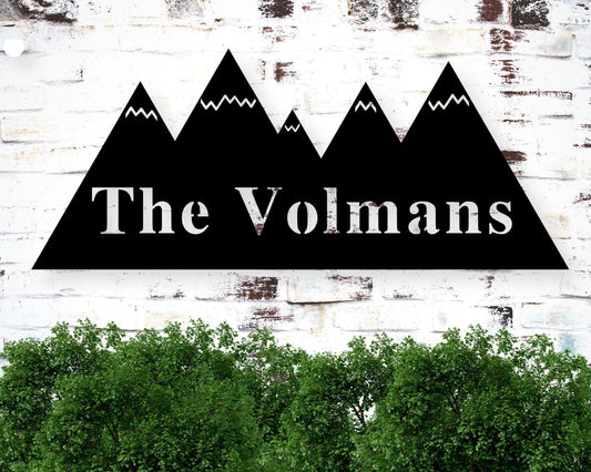 Mountains Mountains Scandinavian Decor Idea Gift Custom Metal Sign Mountain Rangepersonalized - 8 inches - metal sign