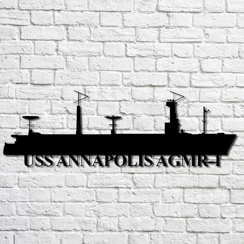 Uss Annapolis Agmr1 Navy Ship Metal Art, Custom Us Navy Ship Cut Metal Sign, Gift For Navy Veteran, Navy Ships Silhouette Metal Art, Navy Home Decor Laser Cut Metal Signs Custom Gift Ideas