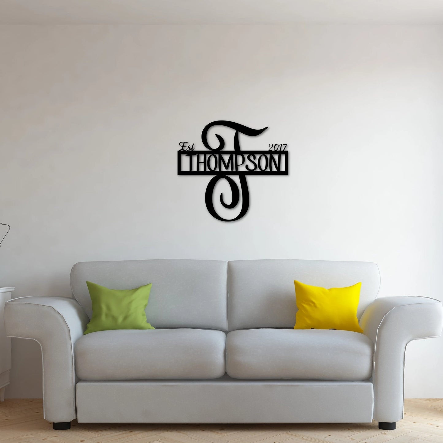 Custom Family Name Sign With Established Date, Personalized Last Name Sign, Engagement, Wedding, Anniversary, Christmas Gift, Metal Sign Laser Cut Metal Signs Custom Gift Ideas