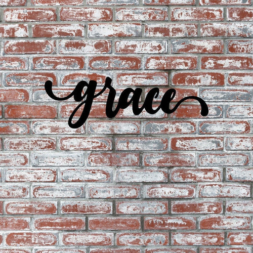 Grace Sign Cut Metal Sign Wall Decor Metal Sign Metal Art