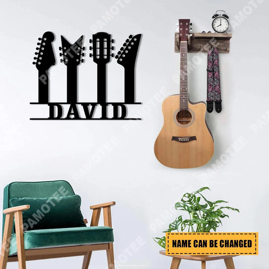 Custom Kinds Of Guitar Metal Sign, Metal Wall Decor For Guitarist, Metal Laser Cut Metal Signs Custom Gift Ideas - 8 inches - metal sign
