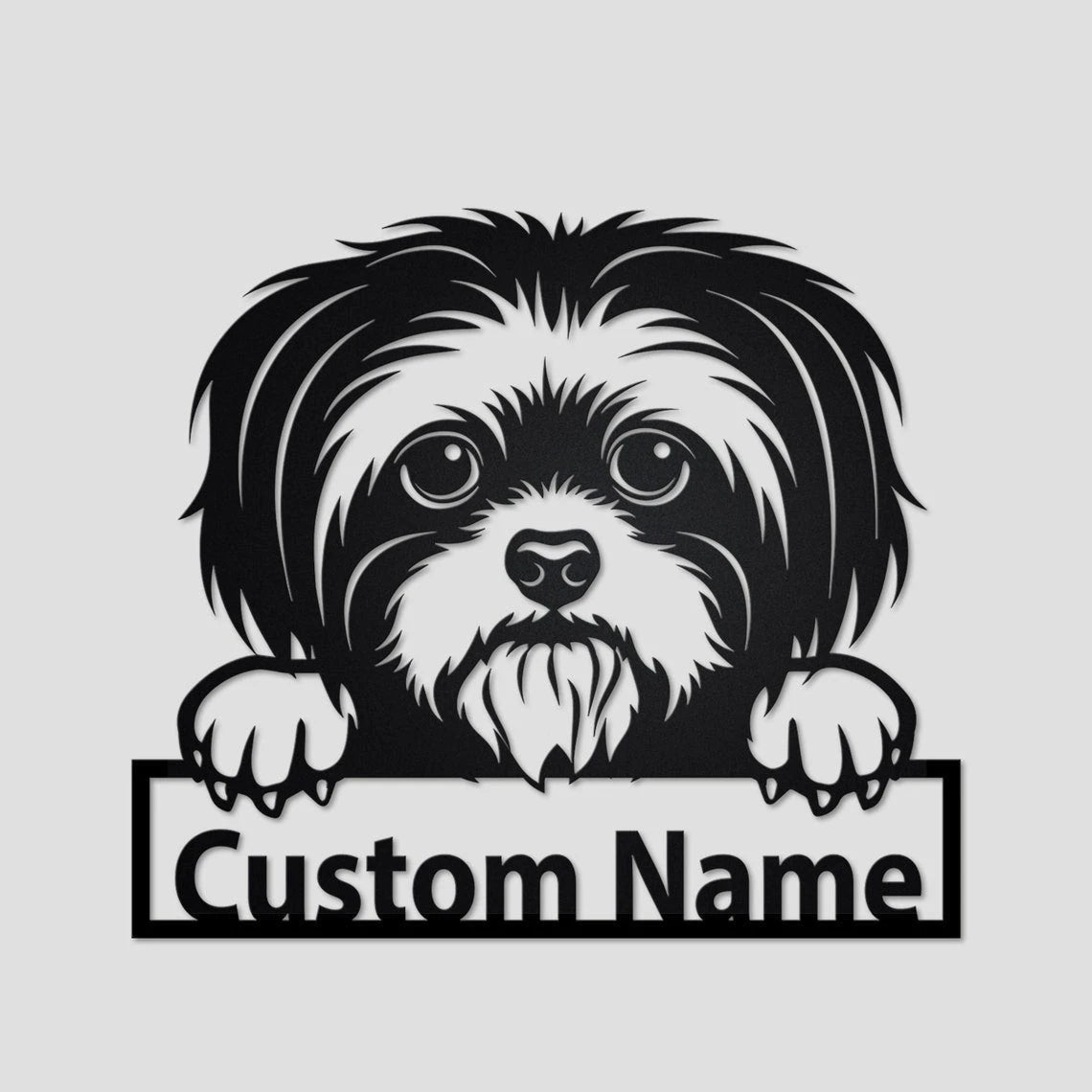 Personalized Custom Shih Tzu Metal Sign for Dog Lover Custom Name