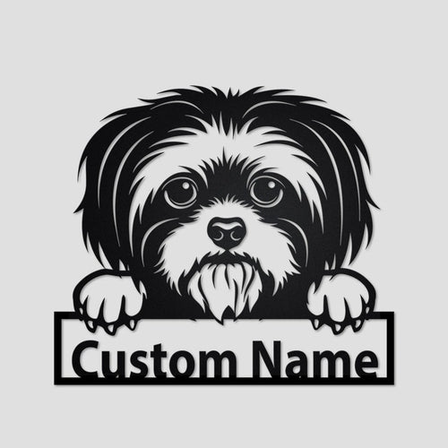 Personalized Custom Shih Tzu Metal Sign for Dog Lover Custom Name