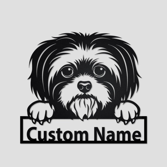 Personalized Custom Shih Tzu Metal Sign for Dog Lover Custom Name - 8 inches - metal sign