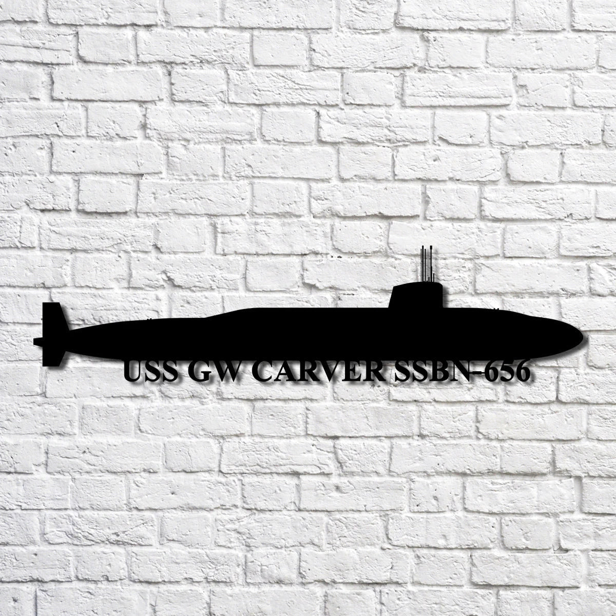 Uss Gw Carver Ssbn656 Navy Ship Metal Art, Custom Us Navy Ship Cut Metal Sign, Gift For Navy Veteran, Navy Ships Silhouette Metal Art, Navy Home Decor Laser Cut Metal Signs Custom Gift Ideas
