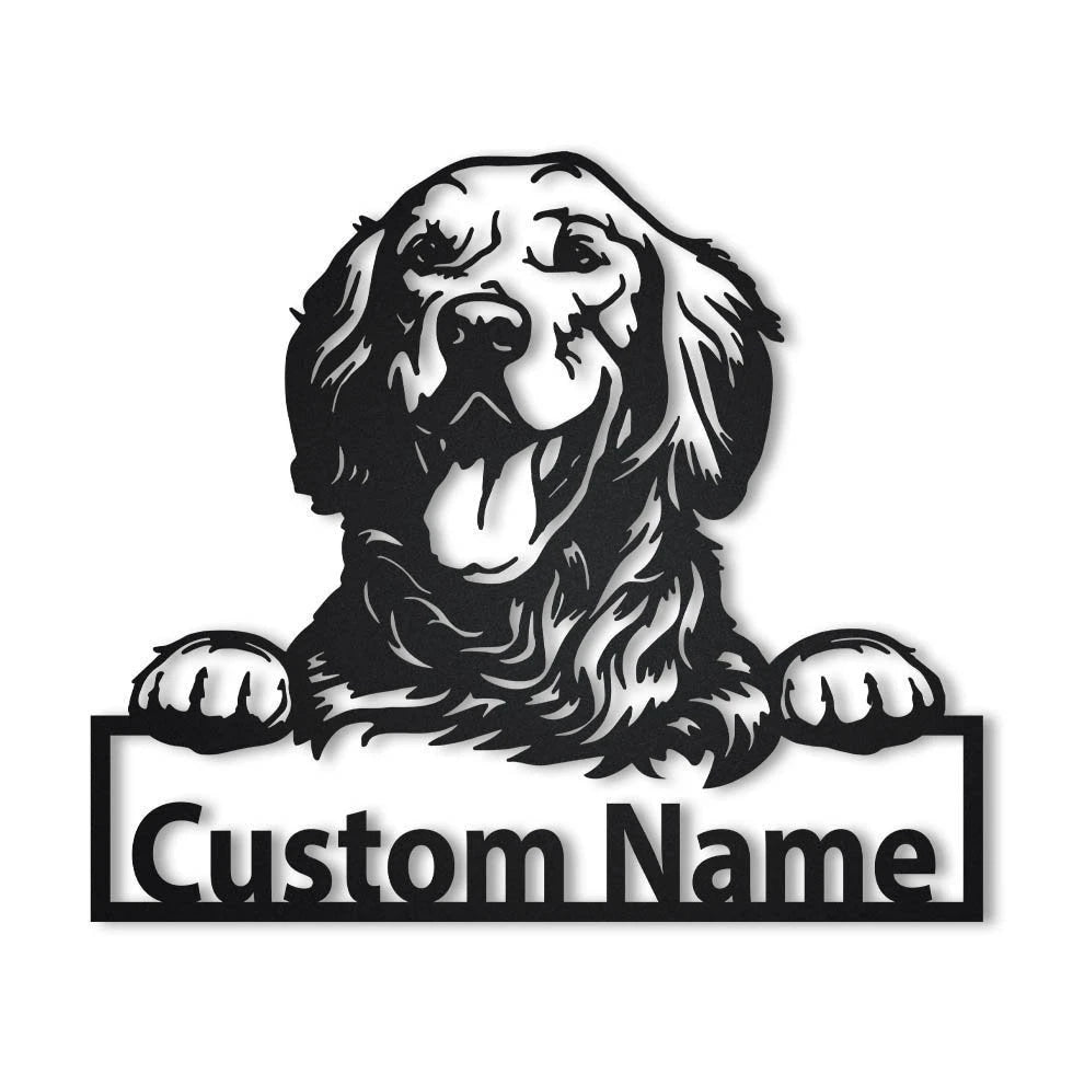 Personalized Golden Retriever Metal Sign Art, Golden Retriever Metal Sign, Golden Retriever Gifts Funny, Dog Gift, Animal Custom, Laser Cut Metal Signs Custom Gift Ideas