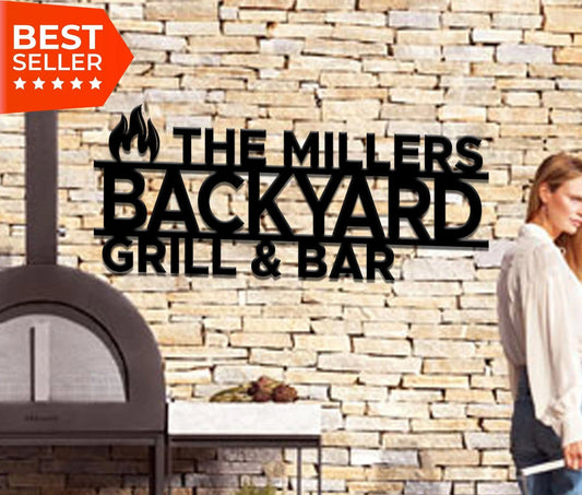 Personalized Metal Bbq Sign, Grilling Gifts Sign Personalized,kitchen Metal Sign, Grill Gifts For Dad - metal sign
