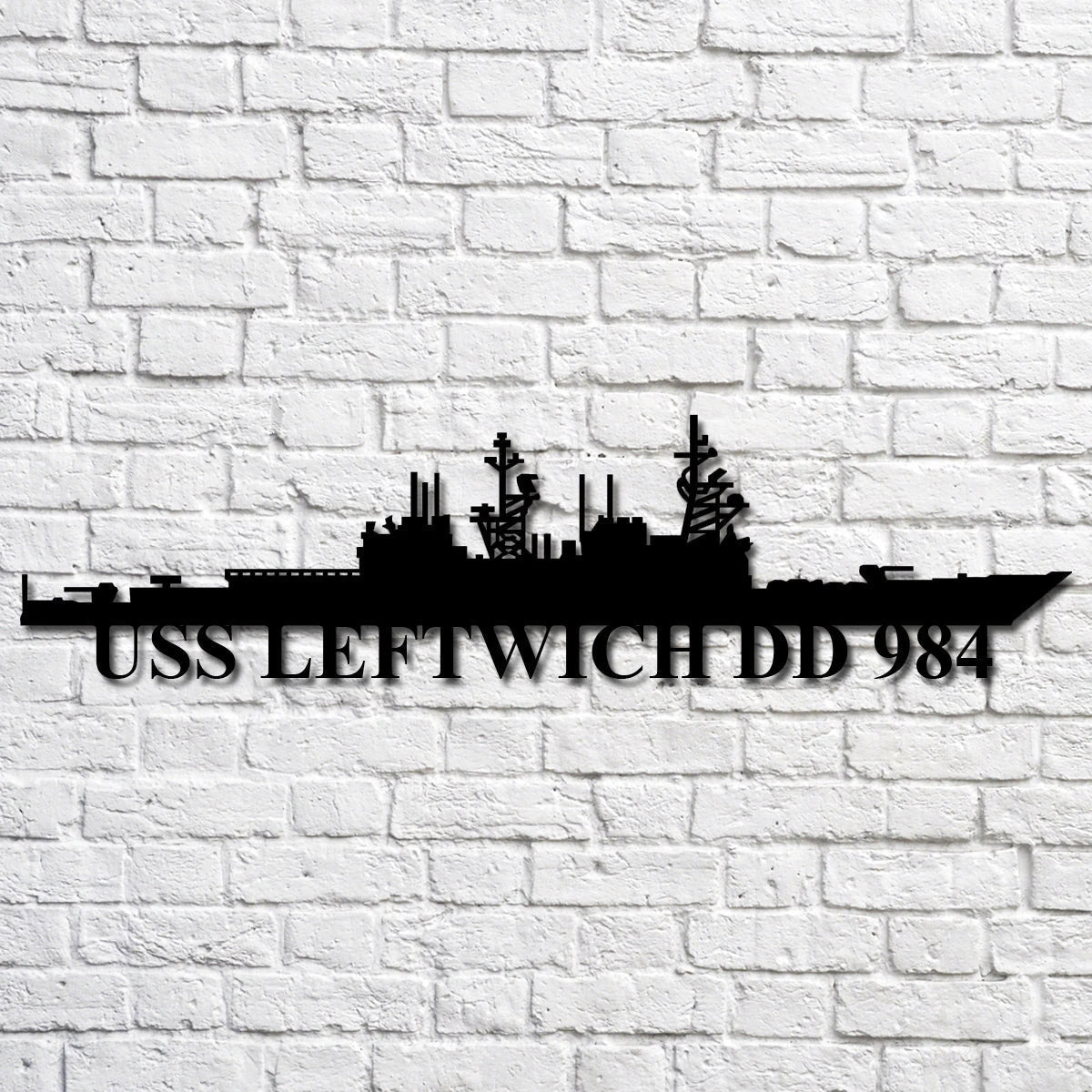 Uss Leftwich Dd 984 Navy Ship Metal Art, Custom Us Navy Ship Cut Metal Sign, Gift For Navy Veteran, Navy Ships Silhouette Metal Art, Navy Home Decor Laser Cut Metal Signs Custom Gift Ideas