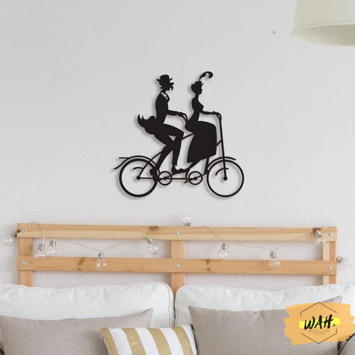 Couple On Bicycle Love Decor Wall Art Cut Metal Sign Laser Cut Metal Signs Custom Gift Ideas