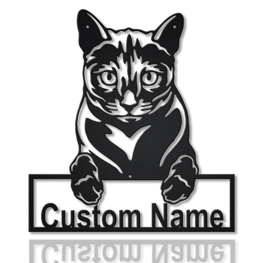 Personalized Russian Blue Cat Metal Sign Art, Custom Russian Blue Cat Metal Sign, Animal Gift, Pets Gift - metal sign